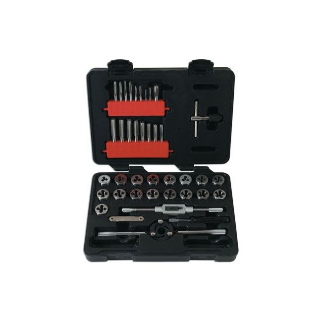 Laser Metric Tap & Die Set 39pc 7669 Laser - Dynamic Drive