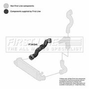First Line Intercooler Turbo Charge Air Hose fits Mercedes-Benz C-Class