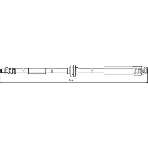 NAPA Brake Hydraulic Hose Line Rear fits Ford C-Max 2008-2010 2.0