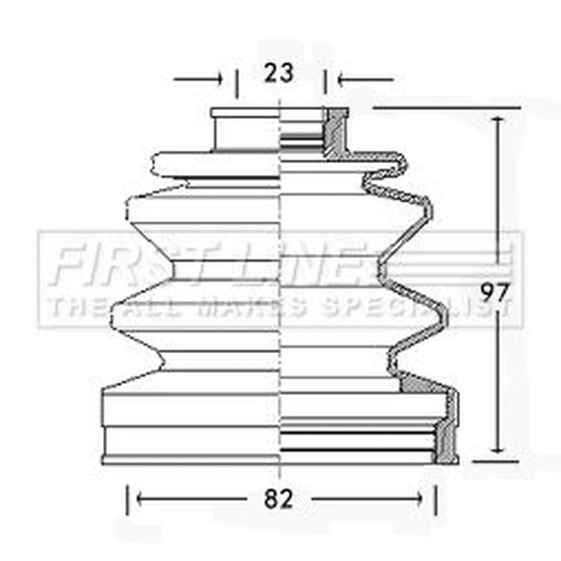 First Line Drive Shaft Bellow Kit Front Left fits Honda Civic 1991-1995
