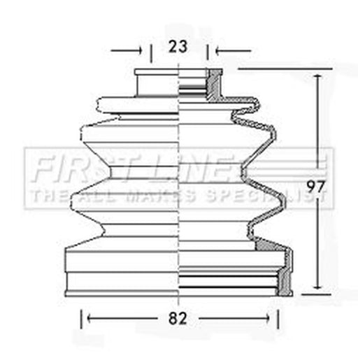 First Line Drive Shaft Bellow Kit Front Left fits Honda Civic 1991-1995