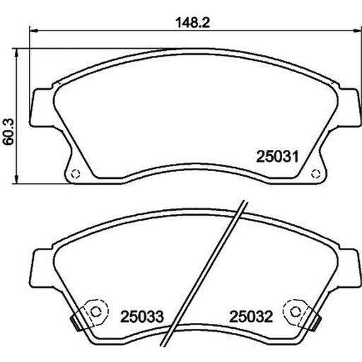 DON Front Brake Pad Set fits Chevrolet Aveo 2011-2015 1.2 1.3 1.4 1.6