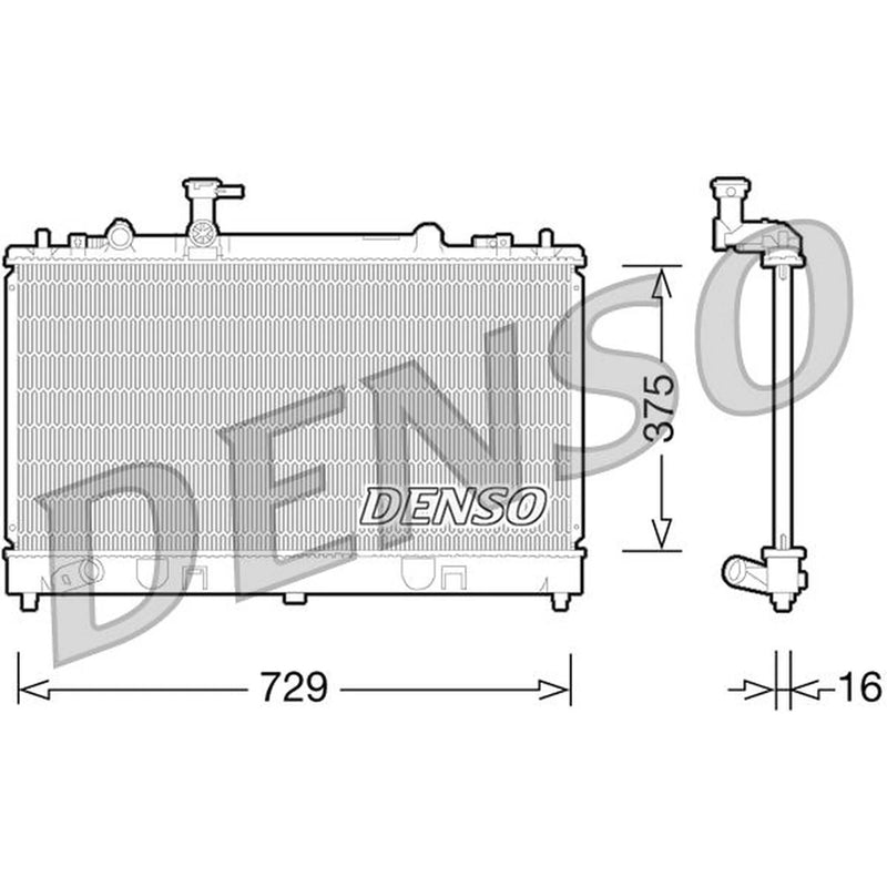 Denso Engine Radiator fits Mazda 6 2002-2007 1.8 2.0 2.3