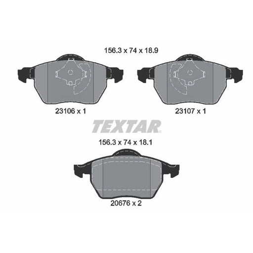 Textar Front Brake Pad Set 2310601