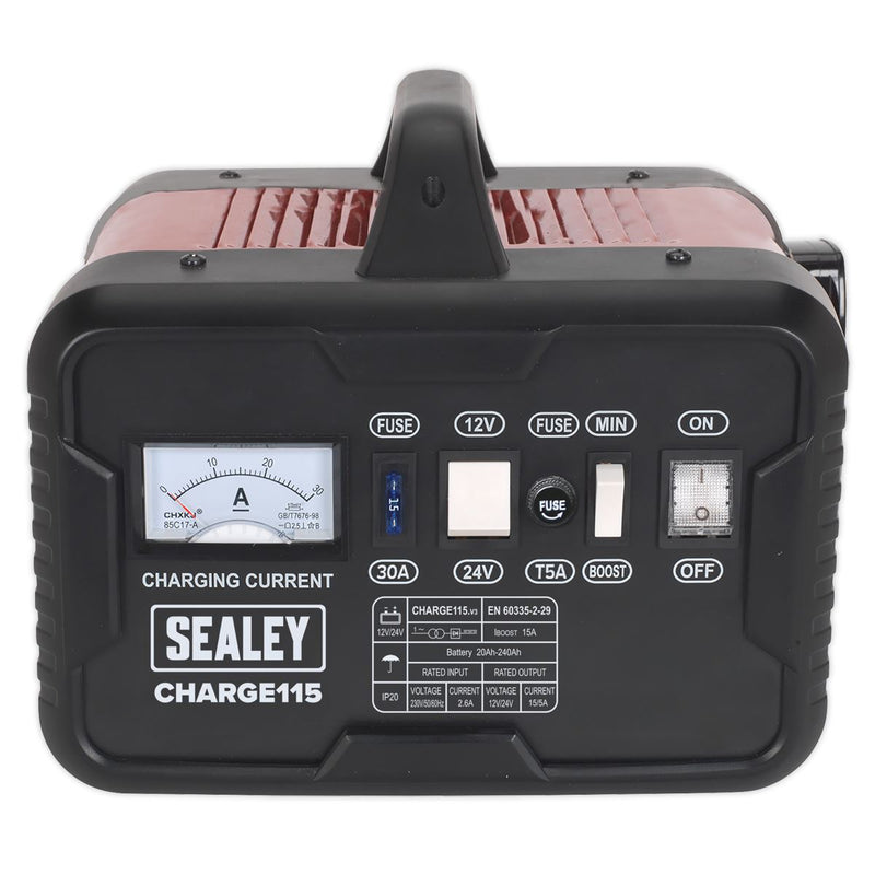 Sealey Battery Charger 19Amp 12V/24V 230V CHARGE115 Sealey - Dynamic Drive