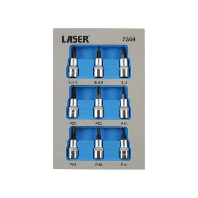 Laser Socket Bit Set 3/8