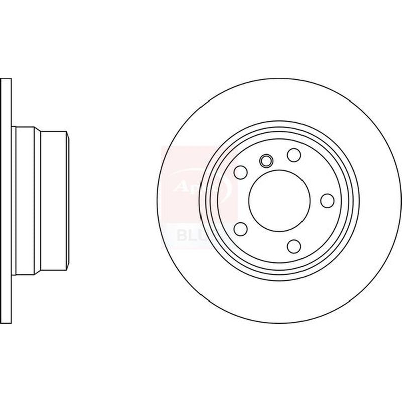 Apec 2 x Solid Brake Discs fits BMW X5 2000-2006 3.0 4.4