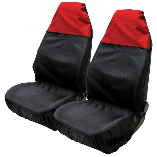 Streetwize Black & Red Water Spill Resistant Front Seat Covers Protectors