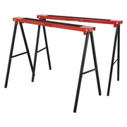 Sealey Fold Down Trestles Pair 100kg Capacity per Trestle FDT2 Sealey - Dynamic Drive