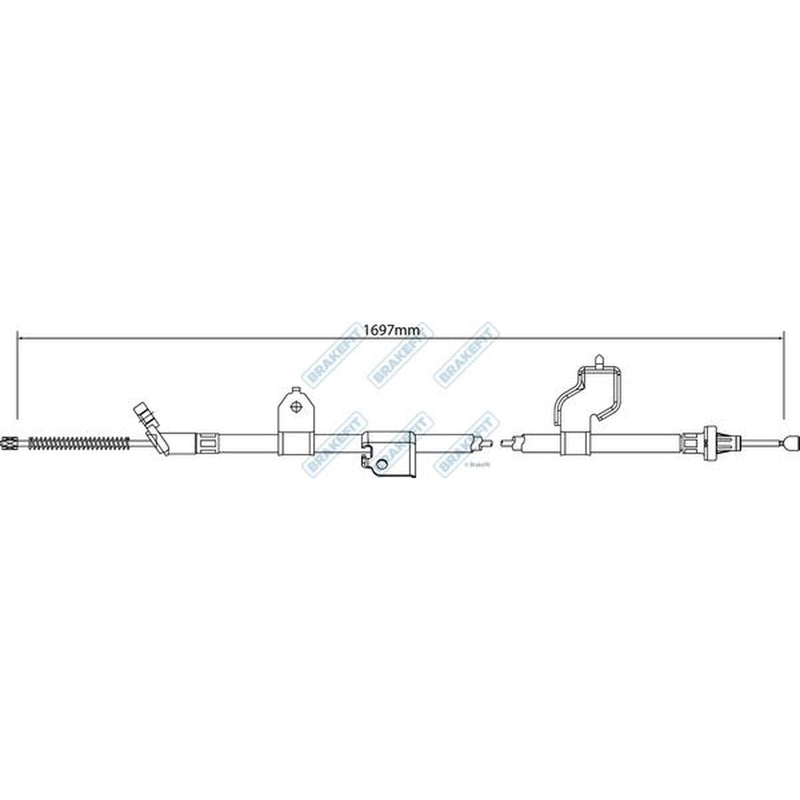 Apec Handbrake Cable Left Rear fits Nissan X-Trail II 2007-2013 2.0 2.5