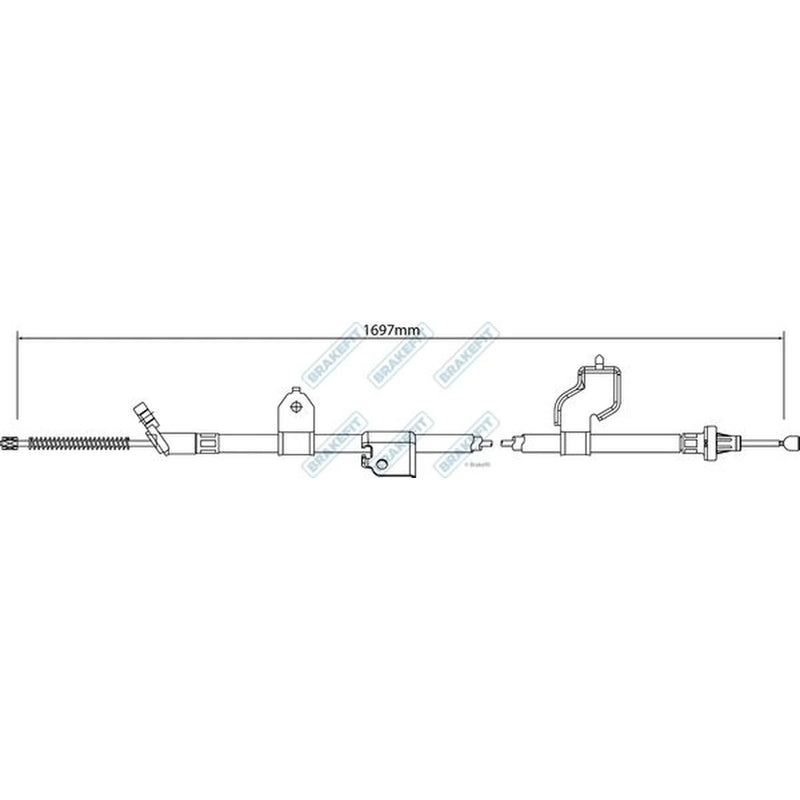 Apec Handbrake Cable Left Rear BBC3321