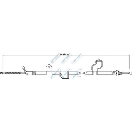 Apec Handbrake Cable Left Rear fits Nissan X-Trail II 2007-2013 2.0 2.5