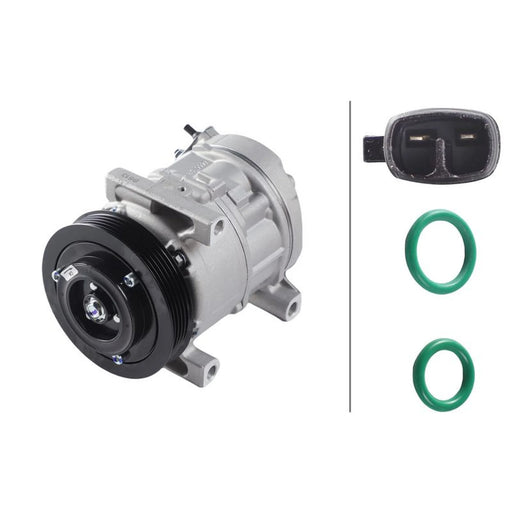 Hella Air Conditioning Compressor fits Abarth Grande Punto 2007-2010 1.4