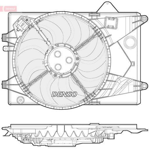 Denso Engine Cooling Fan fits Chevrolet Aveo 2011 on 1.6