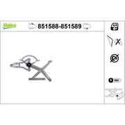 Valeo Electric Window Regulator Lifter Right Front 851589