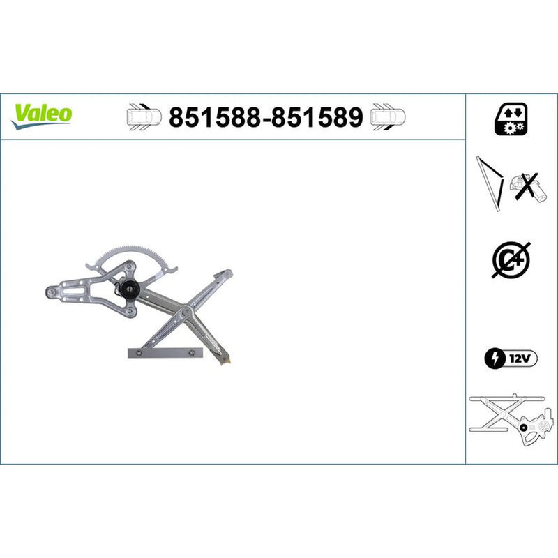 Valeo Electric Window Regulator Lifter Right Front 851589