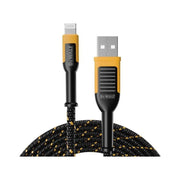Dewalt Telecoms USB A to Lightning® Reinforced Charging Cable 3m (10ft) DEWALT Telecoms - Dynamic Drive
