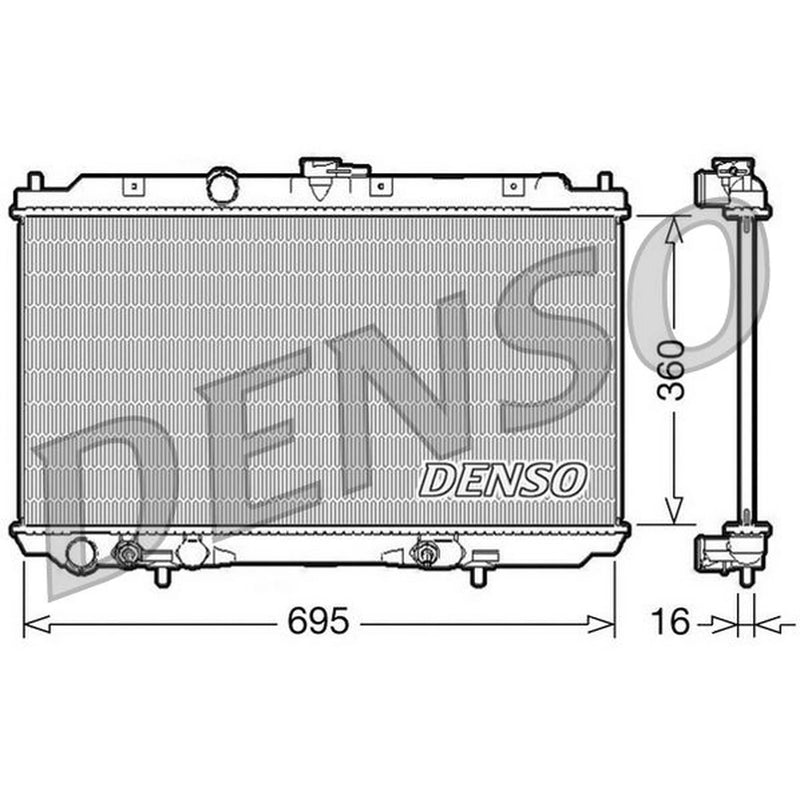 Denso Engine Radiator fits Nissan Primera 2002-2008 2.0 2.2