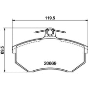 DON Front Brake Solid Discs & Pads fits Audi 80 B4 1991-1996 1.6 1.9 2.0