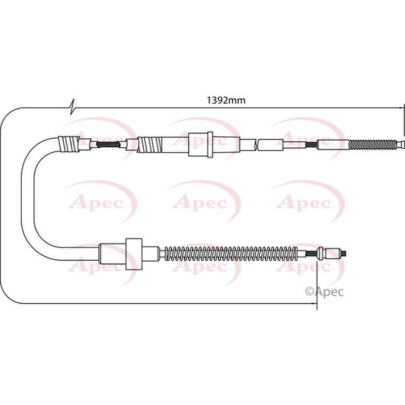 Apec Handbrake Cable Right Rear CAB1528