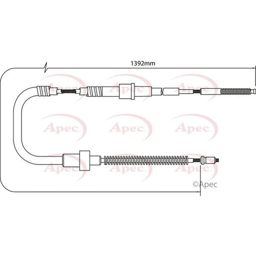 Apec Handbrake Cable Right Rear CAB1528
