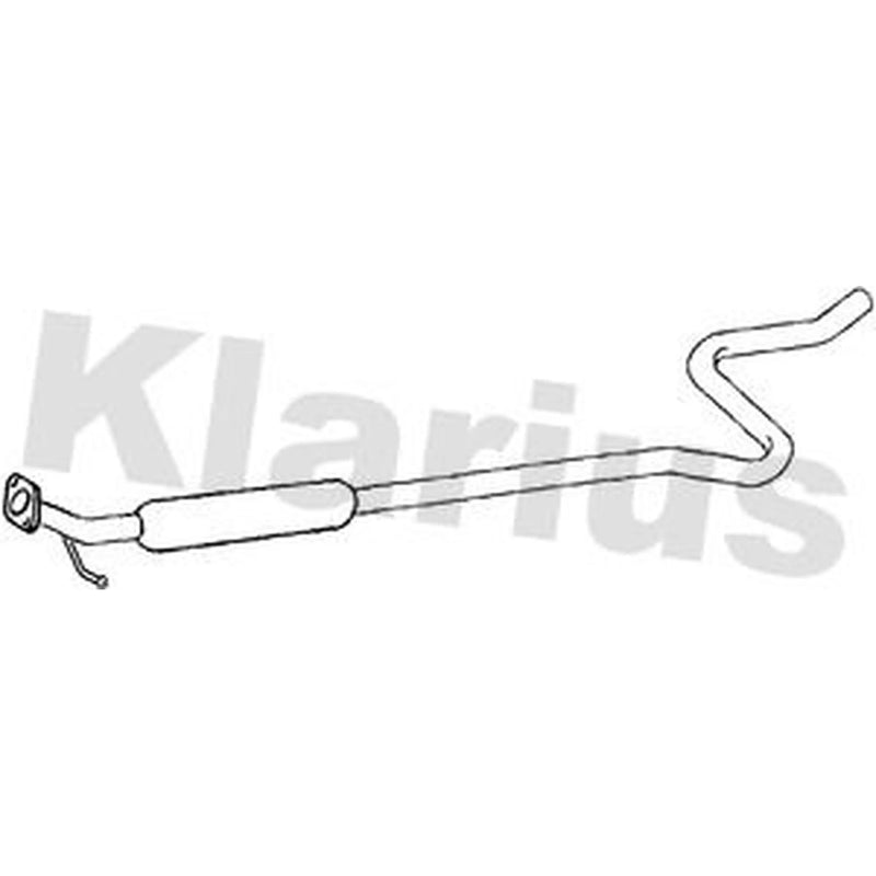 Klarius Box With Centre Pipe Centre fits Ford Fiesta VI 2008-2017 1.25 1.4