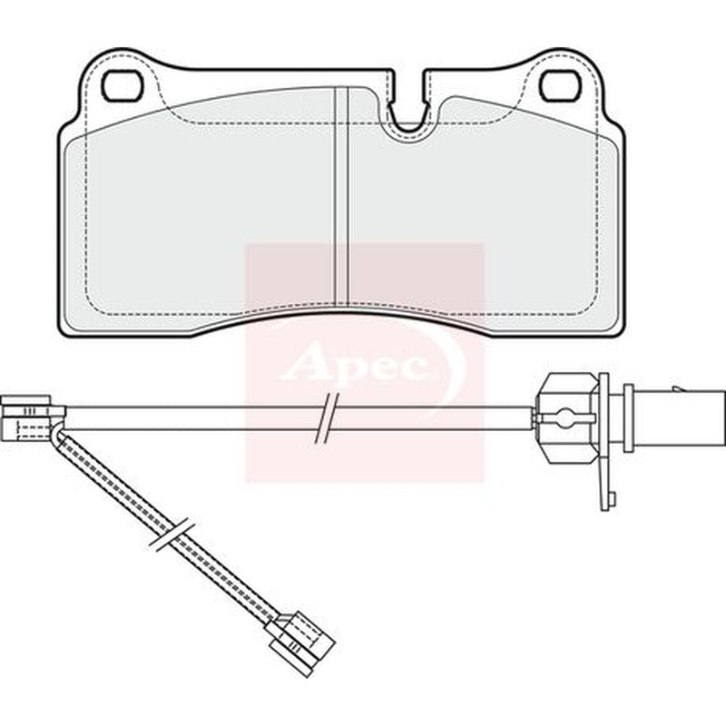 Apec Rear Brake Pad Set fits Audi R8 2009-2015 4.2 5.2