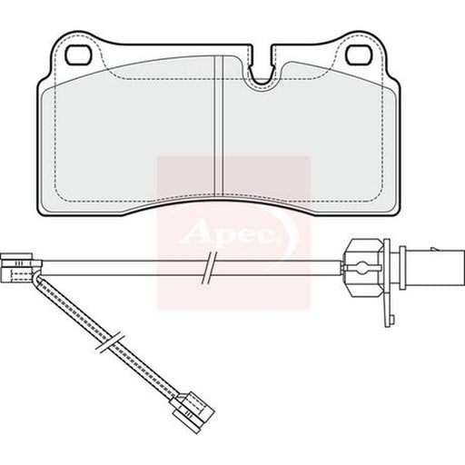 Apec Rear Brake Pad Set fits Audi R8 2009-2015 4.2 5.2