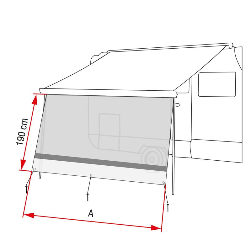 Fiamma Sun View XL 325 Front Panel: Transparent Front Panel for Sun Protection Fiamma - Dynamic Drive