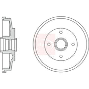 Apec Brake Drum Assembly Rear fits Kia Rio I 2000-2005 1.3 1.5