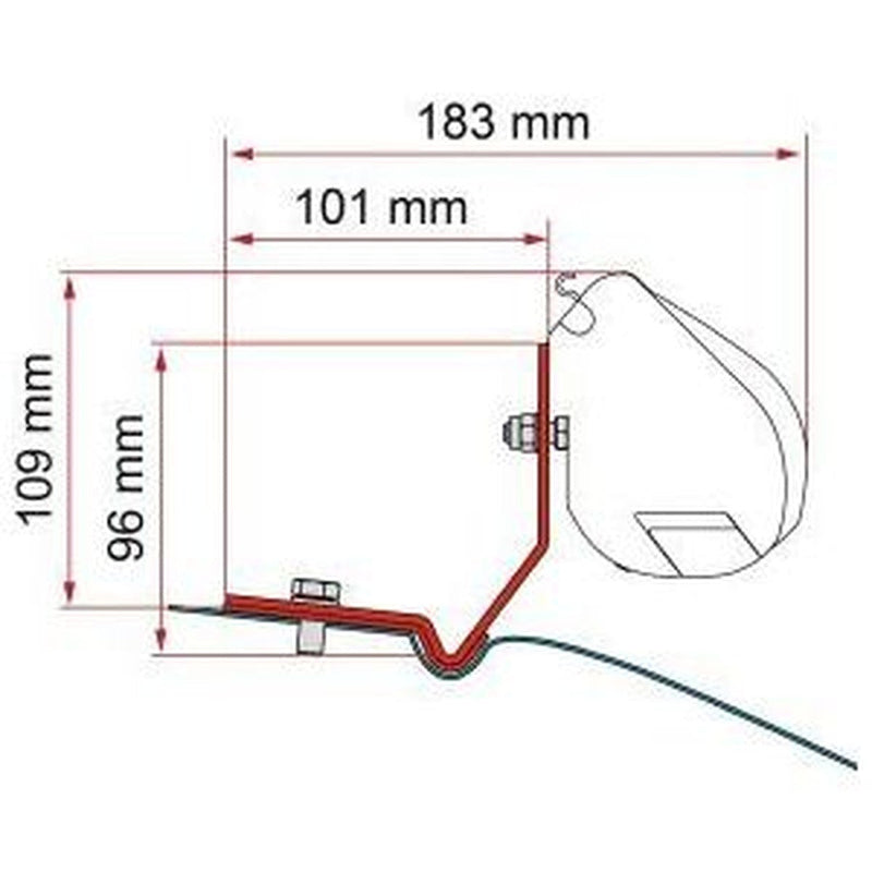 Fiamma F35 Adapter Kit Vw Caddy Maxi Deep Black 98655Z096 Fiamma - NN4 Online