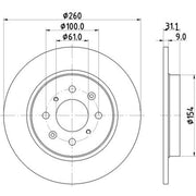 Mintex Front & Rear Brake Discs & Pads fits Honda Insight 2009-2013 1.3