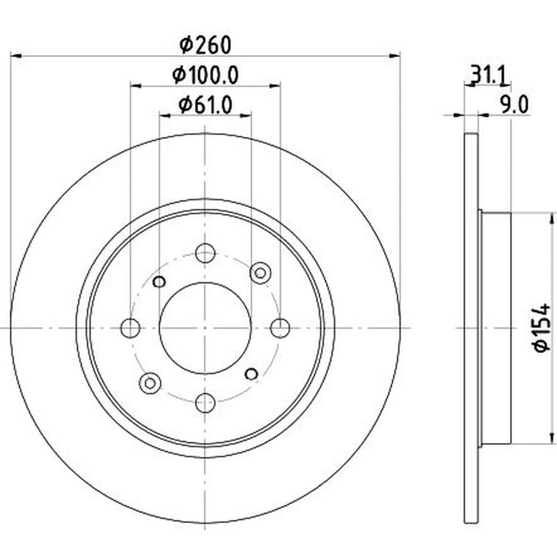 Mintex Front & Rear Brake Discs & Pads fits Honda Insight 2009-2013 1.3