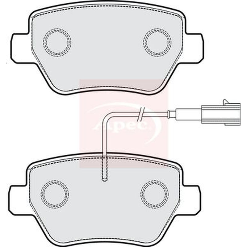 Apec Rear Brake Pad Set fits Maserati Ghibli III 2013 on 3.0
