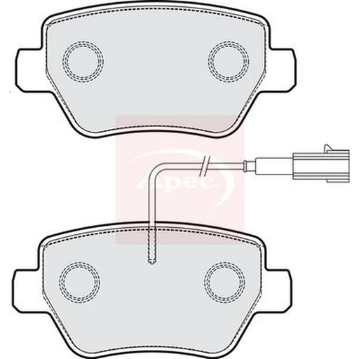 Apec Rear Brake Pad Set fits Maserati Ghibli III 2013 on 3.0
