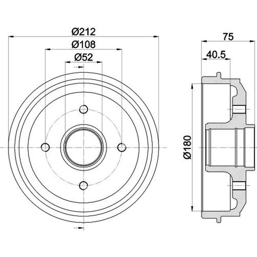 Mintex Brake Drum Assembly Rear fits Citroën Saxo 1996-2004 1.0 1.1 1.4 1.5 1.6