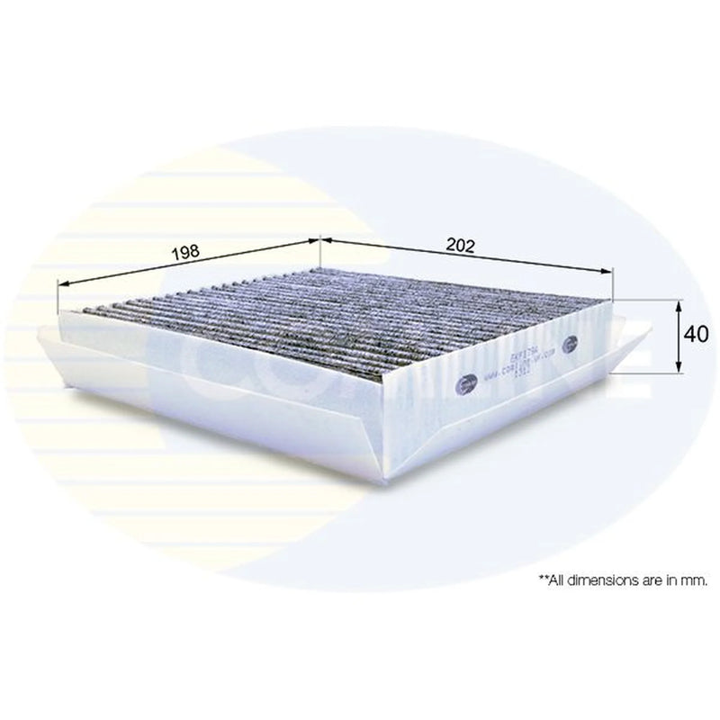 Comline Cabin Air Filter (Pollen Filter) fits Smart Cabrio 2000-2004