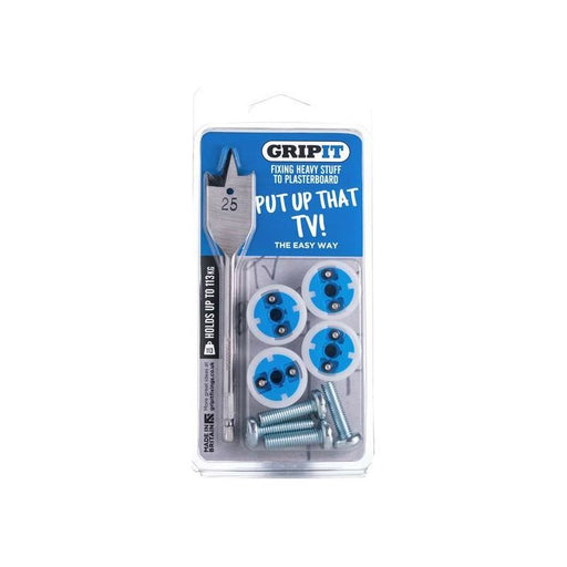 Gripit TV Kit, Clam Pack Gripit - Dynamic Drive