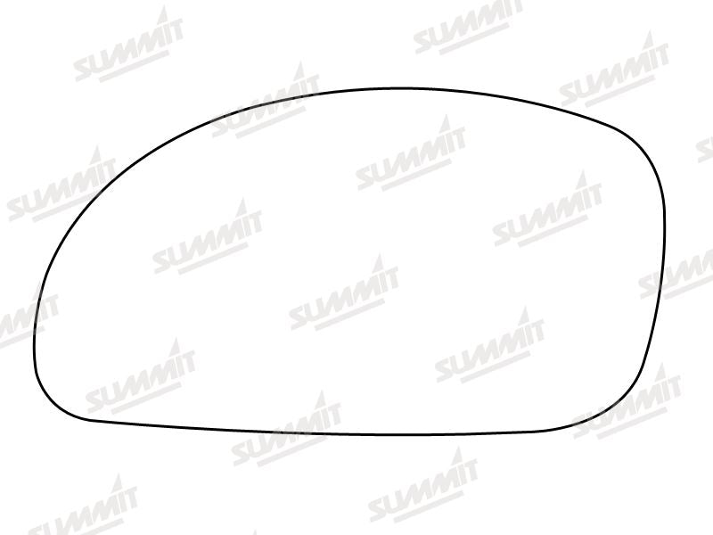 Summit Stick-On Standard Mirror Glass fits Hyundai Lantra LHS Summit - Bars 4 Cars