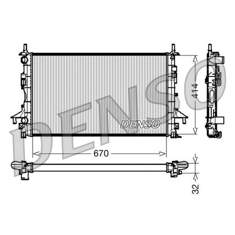 Denso Engine Radiator fits Renault Espace 1999-2015 1.9 2.0 2.2