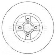 Borg & Beck Front & Rear Brake Discs & Pads fits Renault Grand Scénic II