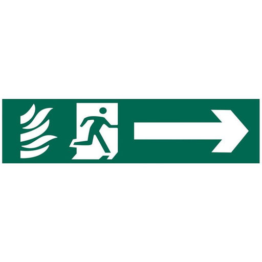 Scan Running Man Arrow Right - PVC Sign 200 x 50mm Scan - Dynamic Drive