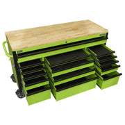 Superline PRO Black Edition Mobile Trolley with Wooden Worktop 15 Drawer 1549mm Superline Pro - Dynamic Drive
