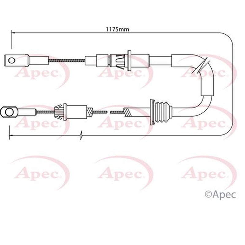 Apec Handbrake Cable Front fits Nissan Interstar 2002-2006