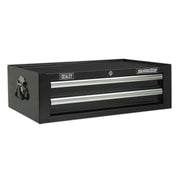 Sealey Mid-Box 2 Drawer with Ball-Bearing Slides - Black Sealey  - Dynamic Drive