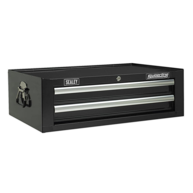 Sealey Mid-Box 2 Drawer with Ball-Bearing Slides - Black Sealey  - Dynamic Drive