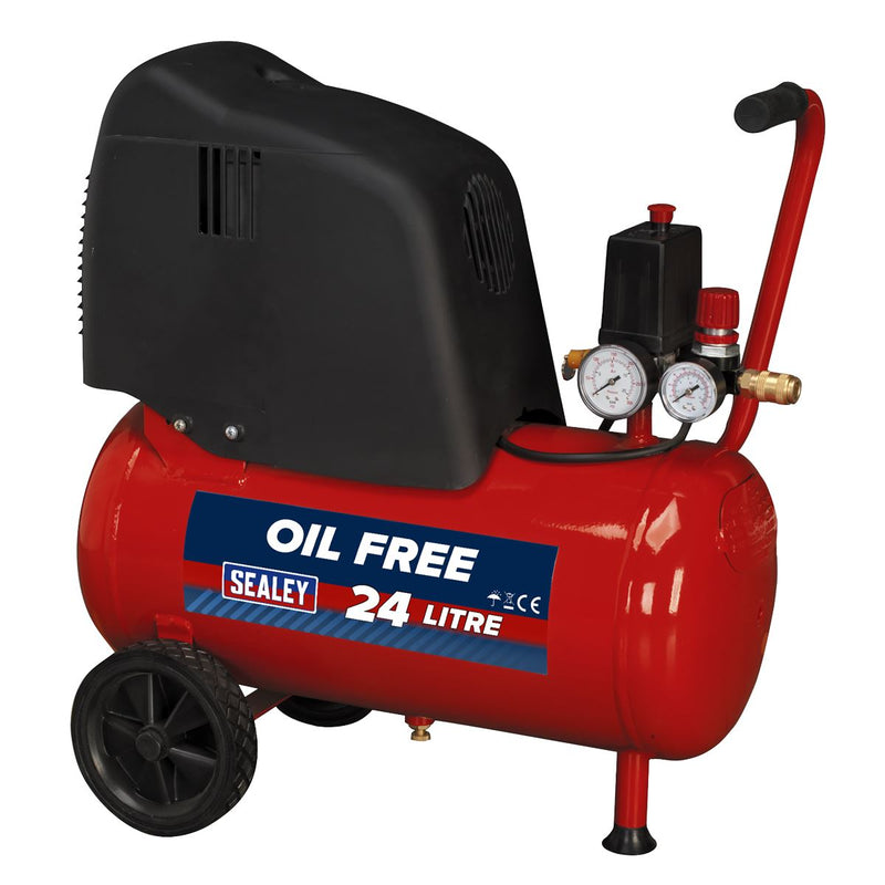 Sealey Compressor 24ltr Belt Drive 1.5hp Oil Free SAC02415 Sealey  - Dynamic Drive