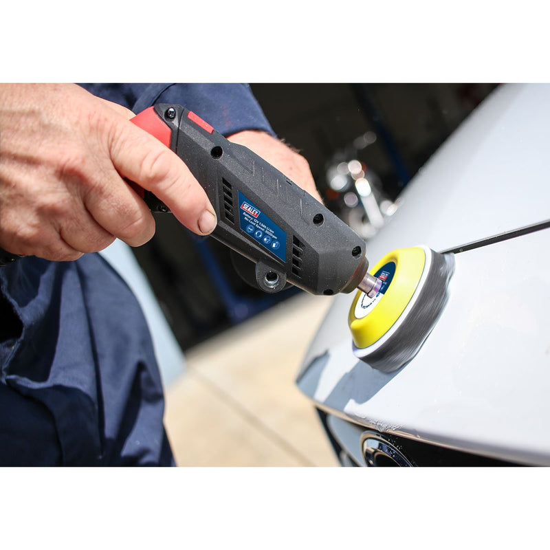 Sealey Cordless Mini Sander Polisher Kit 75mm 12V Lithium-ion Car Detailing Sealey  - Dynamic Drive