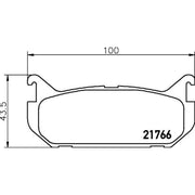 Mintex Rear Brake Pad Set fits Eunos 500 1992-1999 2.0