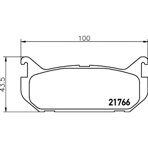 Mintex Rear Brake Pad Set fits Eunos 500 1992-1999 2.0